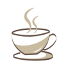 Icona tazza di caffè fumante